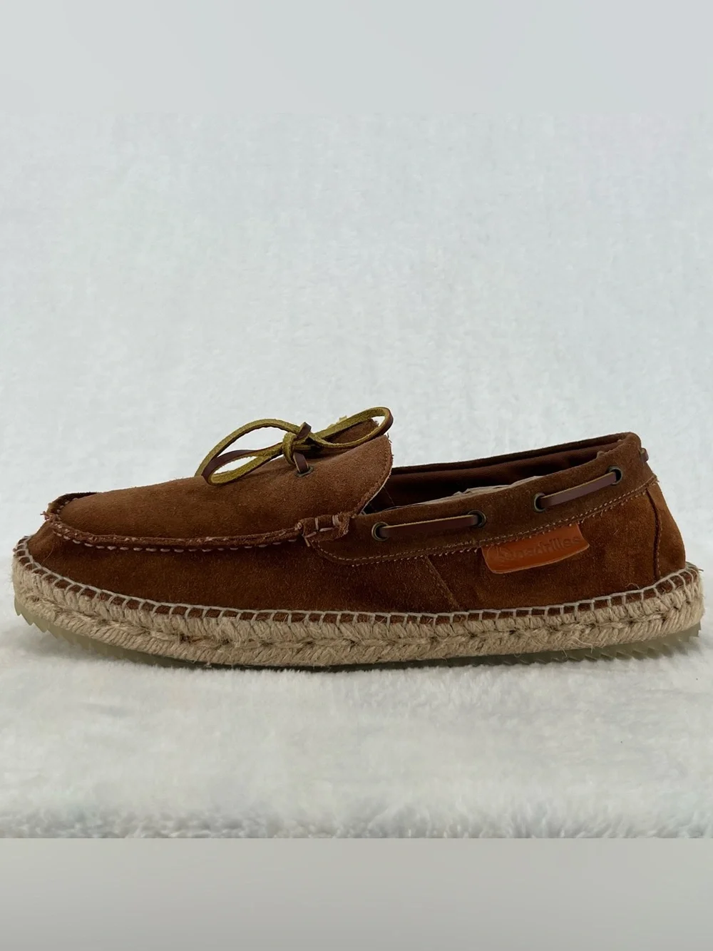 Espadrilles Varo Leather Loafers Suede Rope Heel Rubber Sole Men’s Sz 42 Preppy